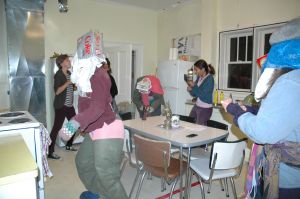 dancing and playing music with the mummers! Photo by Daisy Hurich